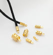 50pcs Stainless Steel High Quality Crimp End Beads Caps Leather Cord Clips for DIY Jewelry Making Necklace Connectors Supplies