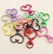 10pcs 35x24mm Heart Snap Hook Trigger Lobaster Clasp Clips Buckles For Keychain DIY Jewelry Making Accessories Findings