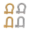 1pcs 304 Stainless Steel D-Ring Anchor Shackle Clasps Screw Lock Bow Horseshoe Buckle for DIY Bracelets Purse Jewelry Making
