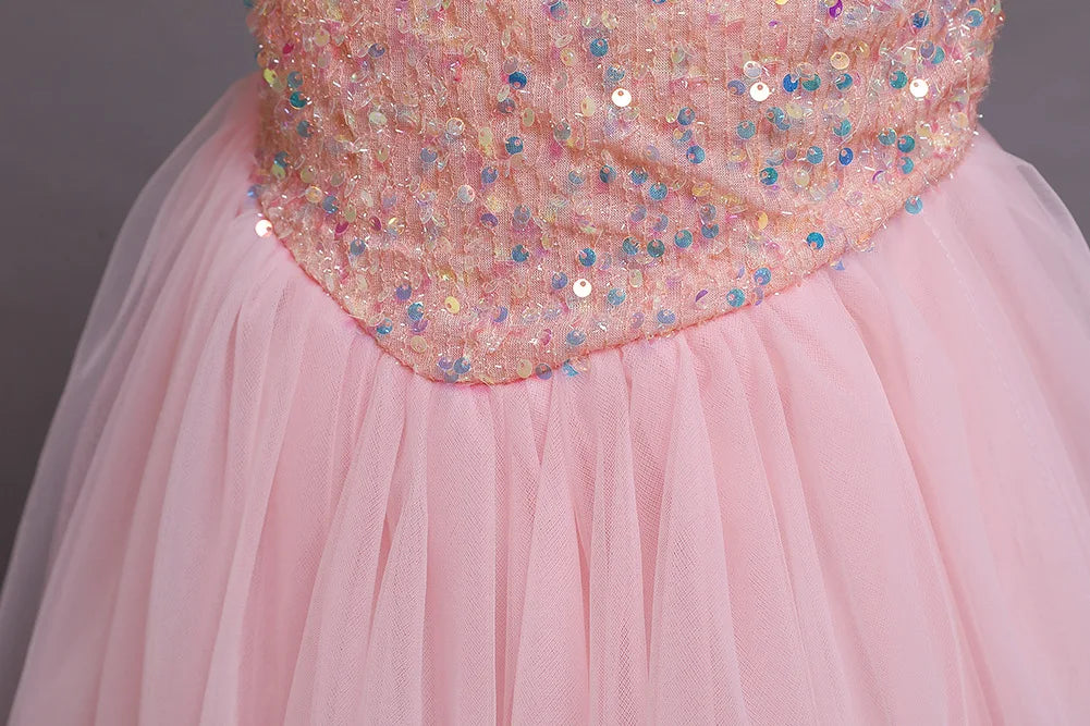 New High-grade Girls Dresses For Christmas Party Princess Casual Dresses Wedding Dress For Girl Birthday Gift Long Skirt Clothes