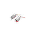 50pcs Stainless Steel High Quality Crimp End Beads Caps Leather Cord Clips for DIY Jewelry Making Necklace Connectors Supplies