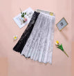 Mesh Base-layer Lace Midi Skirt For Women