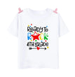 Ready To Rock 5th Grade Printed Boys Shirt 1-5 Grade Child Back To School Outfit T-shirt Fashion Kids Short Sleeve Tee Clothes