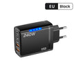 5 Ports USB C PD Charger Quick Charge 3.0 Type C USB Phone Chargers Fast Charging Adapter For iPhone 16 15 Samsung Xiaomi Huawei