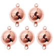 2pcs/lot Round Stainless Steel Magnetic Clasps For Leather Cord Bracelet Necklace Magnet End Clasp Connectors DIY Jewelry Making