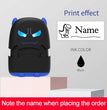 Custom Cartoon Baby Name Stamp Kit - Reusable for Cotton/Modal Clothes & School Bags, Non-Toxic Waterproof Ink Seal