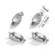 5 Pcs Titanium Steel Necklace Buckles Stainless Steel Saddle Buckle Non Rusting DIY Pearl Necklace Connecting Jewelry Making
