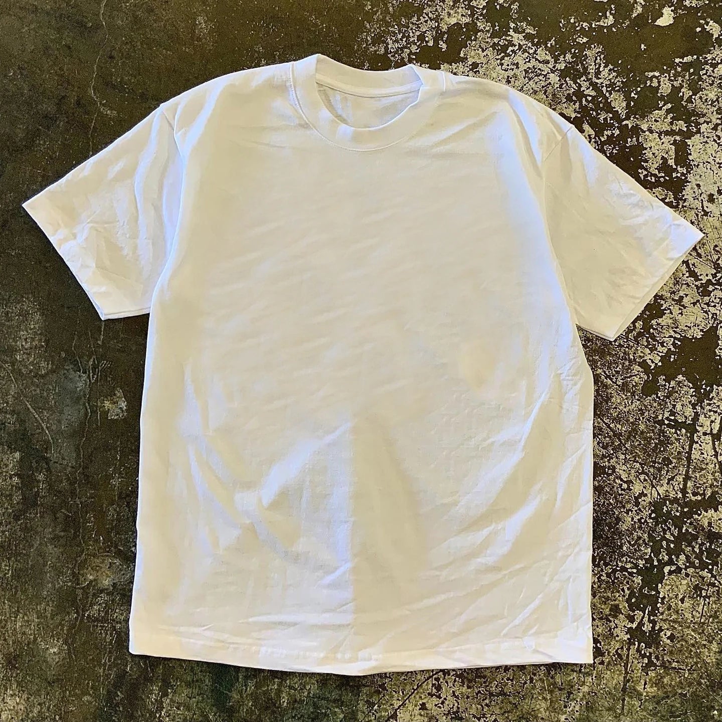 Loose Fit Short Sleeve T-Shirt 3A260g Double Weave Pure Cotton American Retro Style for Couples Men Women Casual Wear
