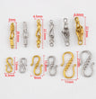 2pcs Stainless Steel Gold Plated Hand-Shape Boat Anchor S-shaped Connection Buckle for DIY Bracelet Clasps Jewelry Accessories