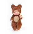 1/6 Pcs 4 Inch Mini Reborn Baby Dolls Toy Set Realistic Baby Doll with Cute Animal Clothes Gifts for Birthday Christmas Exquisit