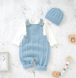 Baby Boys Girls Rompers Hats Clothes Fashion Sleeveless Knitted Newborn Infant Netural Strap Jumpsuits Outfits Sets Toddler Wear