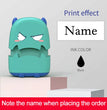 Custom Cartoon Baby Name Stamp Kit - Reusable for Cotton/Modal Clothes & School Bags, Non-Toxic Waterproof Ink Seal