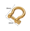 1pcs 304 Stainless Steel D-Ring Anchor Shackle Clasps Screw Lock Bow Horseshoe Buckle for DIY Bracelets Purse Jewelry Making