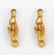 2pcs Stainless Steel Gold Plated Hand-Shape Boat Anchor S-shaped Connection Buckle for DIY Bracelet Clasps Jewelry Accessories