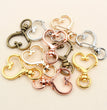 10pcs 35x24mm Heart Snap Hook Trigger Lobaster Clasp Clips Buckles For Keychain DIY Jewelry Making Accessories Findings