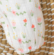 Baby Girl's All Seasons Long Sleeve Print Floral With Bow Daily Jumpsuit For Newborn-6M Clothes +Headband
