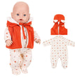 Doll Clothes For 43cm Baby Doll Leather Jacket Pants Jumpers Rompers Set For 18 Inch American Doll Coat Winter Clothes