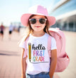 Hello First Grade Kids T-Shirt Children Back To School Shirt Boy Girl Clothes First Day of School Shirts Kid 1st Grade Gift Tee