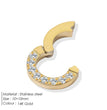 eManco High Quality Stainless Steel 14K PVD Gold Plated Round Skeleton Clasp Head for DIY Bracelet Necklace Jewelry Making