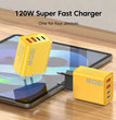 4 Ports USB C PD Charger Quick Charge 3.0 Type C USB Phone Chargers Fast Charging Adapter For iPhone 16 15 Samsung Xiaomi Huawei