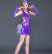 2020 new children Latin Dance Skirt Costume Contest costumes girls clothes tassels grading dancing dress diamond suit