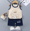 Children Sets Kids Clothes Boys Girls Vest Suit  Summer Children's Clothing baby Cotton T-Shirts Shorts Tank Top Sleeveless