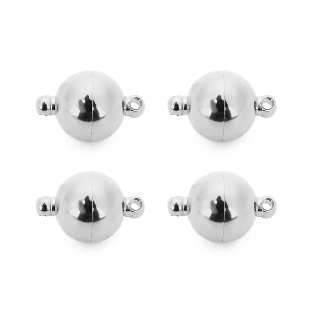 2pcs/lot Round Stainless Steel Magnetic Clasps For Leather Cord Bracelet Necklace Magnet End Clasp Connectors DIY Jewelry Making