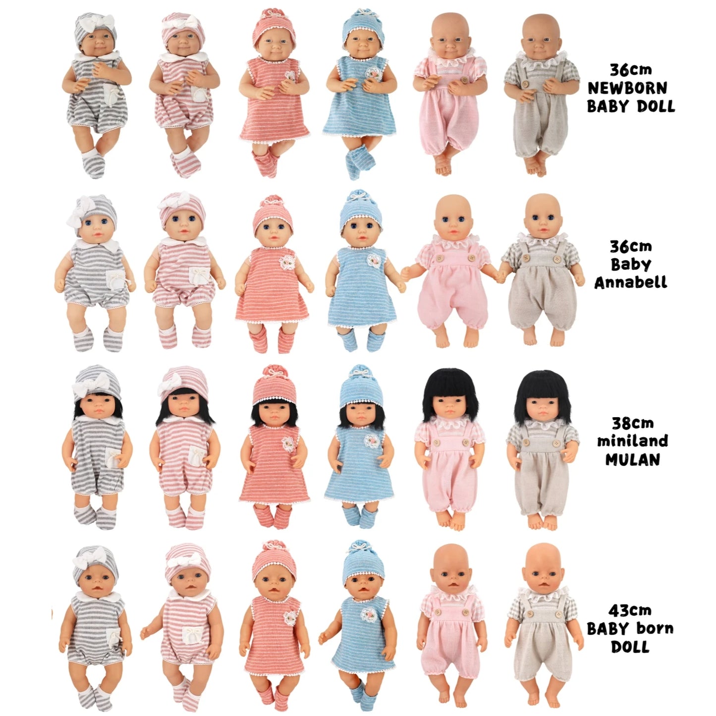 Baby Born Doll Clothes For 13-18 Inch Newborn Doll Cute 43cm Newborn Doll Accessories Festival Birthday Gift