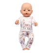 Doll Clothes Pajamas  For 43cm Baby New Born&American 18 Inch Girl Doll Unicorn Shark Cartoon Clothes Suit For Generation Doll