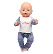 Doll Clothes Pajamas  For 43cm Baby New Born&American 18 Inch Girl Doll Unicorn Shark Cartoon Clothes Suit For Generation Doll