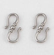 2pcs Stainless Steel Gold Plated Hand-Shape Boat Anchor S-shaped Connection Buckle for DIY Bracelet Clasps Jewelry Accessories