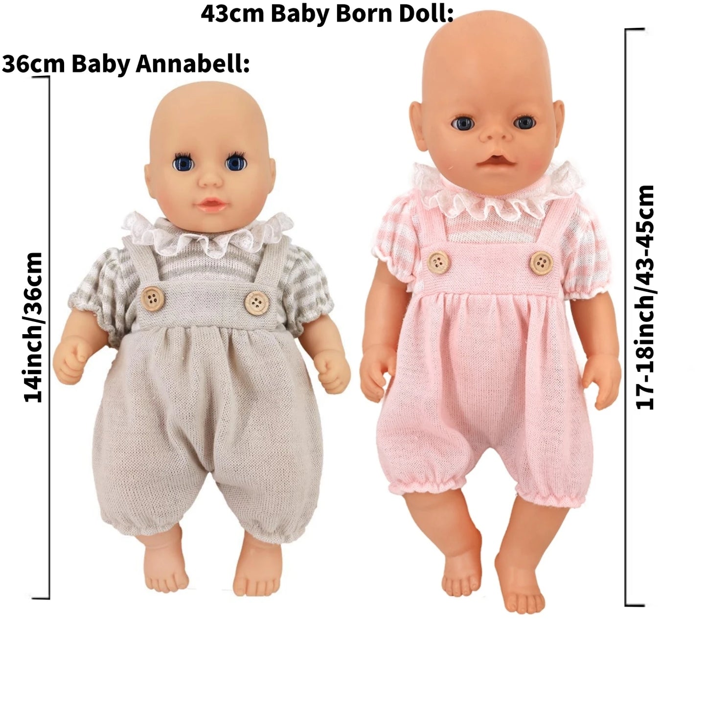 Baby Born Doll Clothes For 13-18 Inch Newborn Doll Cute 43cm Newborn Doll Accessories Festival Birthday Gift