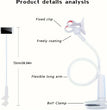 Lazy Bedside DesktopMobile Phone Clamp Bracket Flexible Long Arm Gooseneck Lazy Person Bracket With Handle Overhead Live Bracket