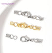 18K Gold Plated Brass Lobster Clasps Connector,Jewellery End Caps Fastener Clasp For DIY Bracelet Jewelry Making Accessories