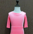 New Children Split Latin Dance Dress 2021 New Autumn Winter Girls Pink Color Grading Competition Performance Clothes Dance Wear