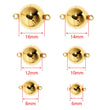 2pcs/lot Round Stainless Steel Magnetic Clasps For Leather Cord Bracelet Necklace Magnet End Clasp Connectors DIY Jewelry Making