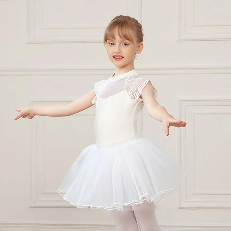 Girls dance clothes, children summer ballet practice clothes, lace patchwork dance practice/grading dance clothes body clothes