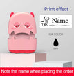 Custom Cartoon Baby Name Stamp Kit - Reusable for Cotton/Modal Clothes & School Bags, Non-Toxic Waterproof Ink Seal