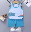 Children Sets Kids Clothes Boys Girls Vest Suit  Summer Children's Clothing baby Cotton T-Shirts Shorts Tank Top Sleeveless