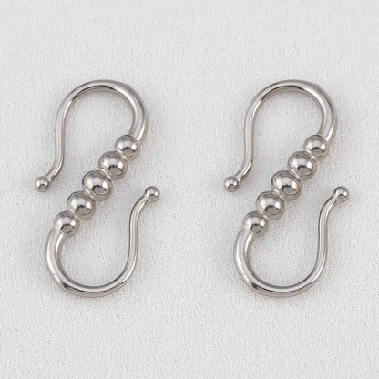 2pcs Stainless Steel Gold Plated Hand-Shape Boat Anchor S-shaped Connection Buckle for DIY Bracelet Clasps Jewelry Accessories