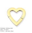 eManco High Quality Stainless Steel 14K PVD Gold Plated Round Skeleton Clasp Head for DIY Bracelet Necklace Jewelry Making