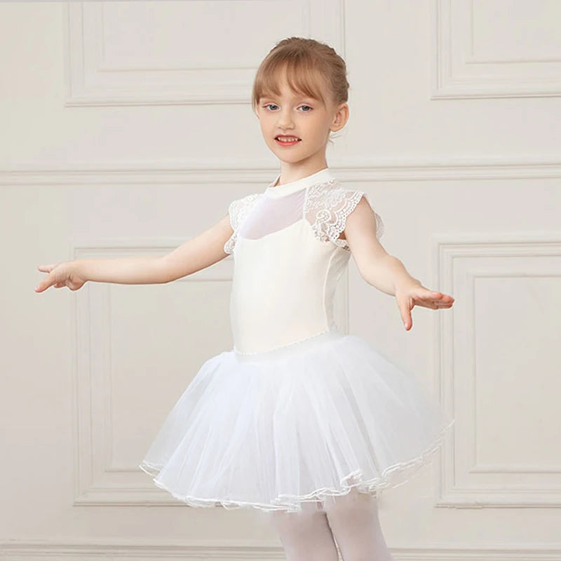 Girls dance clothes, children summer ballet practice clothes, lace patchwork dance practice/grading dance clothes body clothes