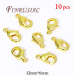 18K Gold Plated Lobster Clasps For Bracelets,Spring Clasps For Jewelry,DIY Jewelry Making Supplies,Connectors Clasp Accessories