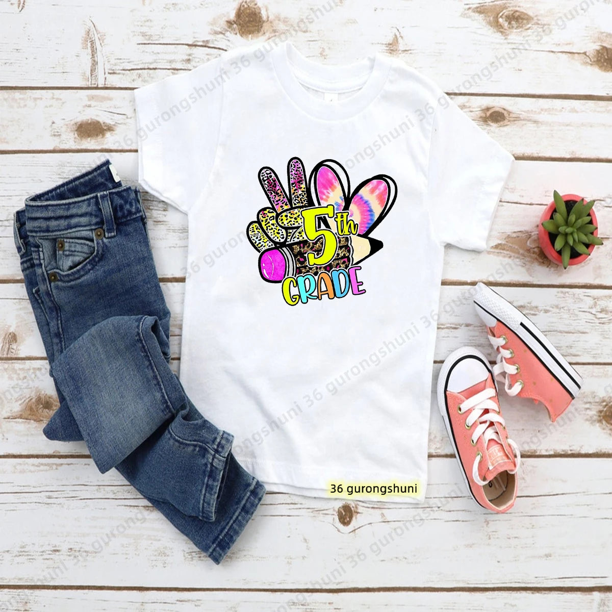 Hello 1-5th Grade School Uniform T Shirt Kindergarten Primary School T-Shirt Boys Girls T Shirt Kids Clothes Short Sleeve Tops