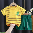 Cartoon Printed Clothing Pure Cotton Home Clothes 2 Piece Suits Toddler Fashion Cute Casual Tracksuits Contrast T-shirt+Shorts