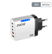 5 Ports USB C PD Charger Quick Charge 3.0 Type C USB Phone Chargers Fast Charging Adapter For iPhone 16 15 Samsung Xiaomi Huawei