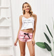 Women's striped printed alphabet underwear