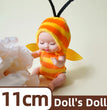 1/6 Pcs 4 Inch Mini Reborn Baby Dolls Toy Set Realistic Baby Doll with Cute Animal Clothes Gifts for Birthday Christmas Exquisit