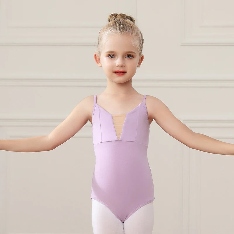 Girls dance clothing, summer suspender cotton gymnastics/body/ballet dance clothe, children dance training and grading clothes