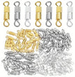 10pcs Spiral Bracelet Necklace Clasp Striped Vertical Connection Screw Buckle Twist Buckle DIY Jewelry Accessories